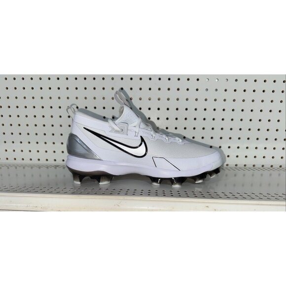 Nike Force Trout 9 Elite MCS Mens Molded Baseball Cleats Size 9.5 White Silver